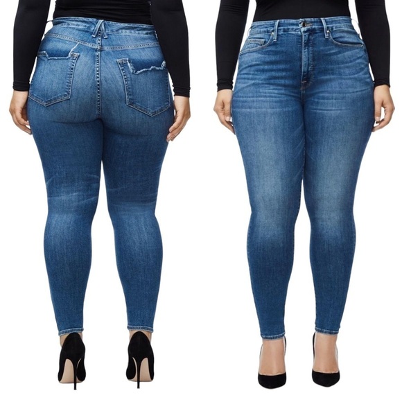 GOOD AMERICAN Plus Size Good Legs Skinny Jeans In Blue107 - Picture 1 of 12